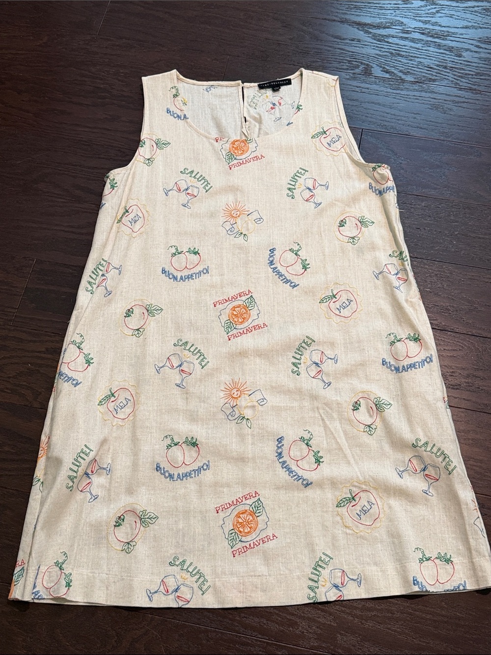 Jane + Delaney linen blend swing dress, size large, NWOT